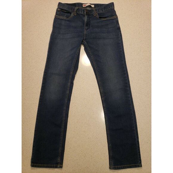 Levis 511 Jeans Boys 16 28x28 Blue Denim Straight Leg Regular Fit Zip Fly Pants - Picture 6 of 13